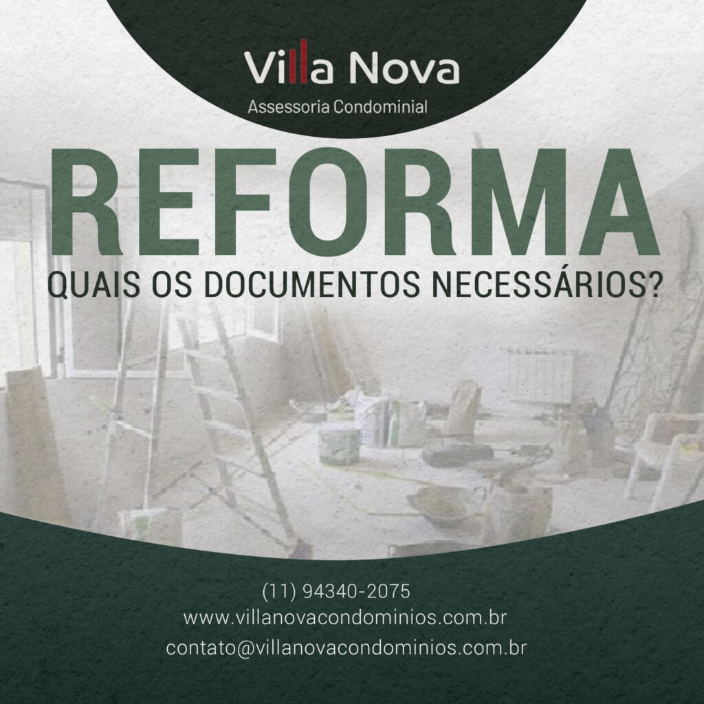 Documentos necessários para reforma