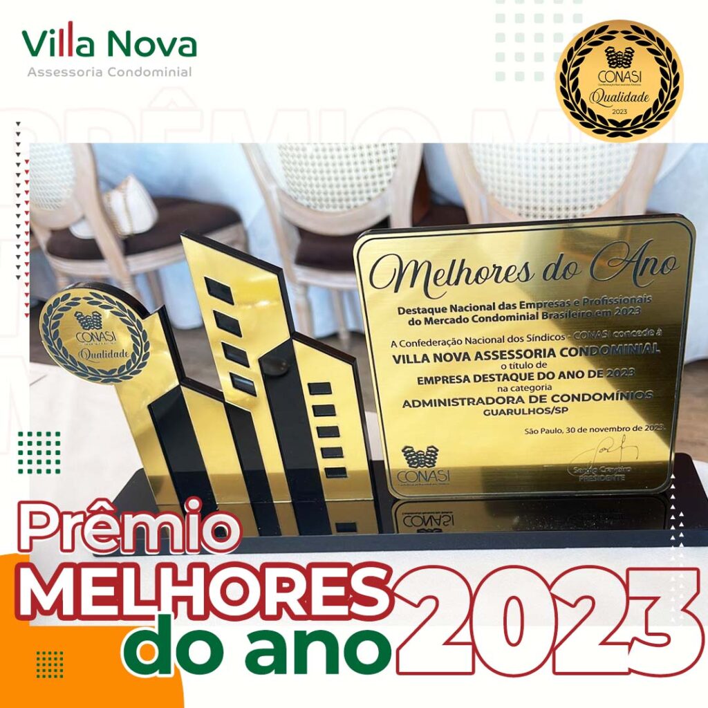 EMPRESA DESTAQUE DO ANO DE 2023 na categoria ADMINISTRADORA DE CONDOMINIOS Guarulhos